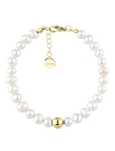 Manoki Perlový náramek Marilda Gold - chirurgická ocel, sladkovodní perla