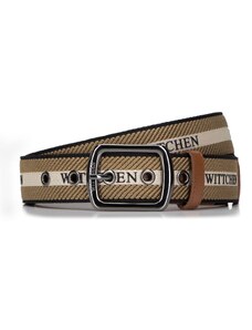 Pánský kožený pásek s logem Wittchen, hnědo-béžová, přírodní kůže