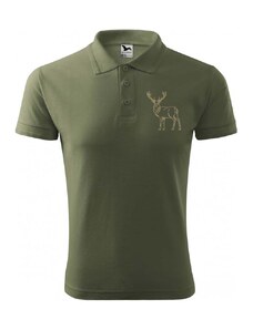 Zelenáčky Pánské tričko s výšivkou jelen