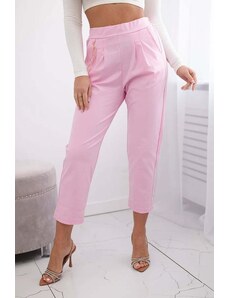 Kesi Nové punto kalhoty s řetízkem světle růžové