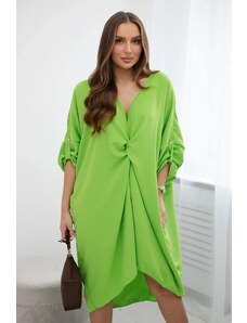Kesi Oversize šaty s výstřihem do V světle zelené barvy