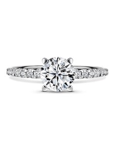 Danfil Aria | Zásnubní prsten se středovým kamenem 1.000ct, bílé zlato, s diamanty 46