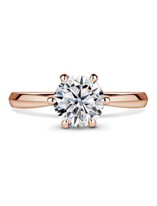Danfil Minerva | Zásnubní prsten se středovým diamantem 1.310ct, růžové zlato 46