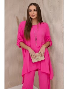 Kesi Sada halenka + kalhoty s přívěskem růžové barvy