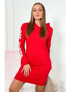 FASARDI Sportovní šaty s červenou kapucí