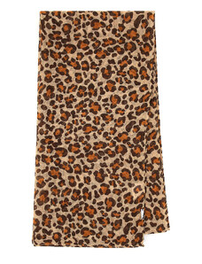 Dámský šátek s drobným leopardím potiskem Wittchen, béžovo hnědá, polyester