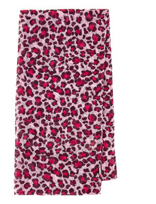 Dámský šátek s drobným leopardím potiskem Wittchen, růžovo-vínová, polyester
