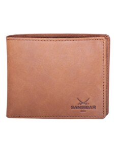 SANSIBAR Pánská kožená peněženka B-248 ST 70 koňaková
