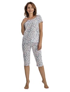 Wadima Dámské pyžamo s krátkým rukávem a 3/4 nohavicemi, 104700 406, růžová