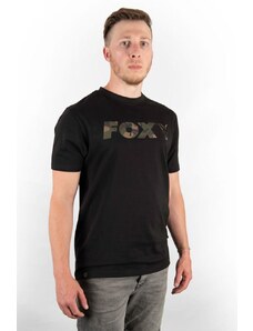 Fox Triko Black/Cao Chest Print T-Shirt -