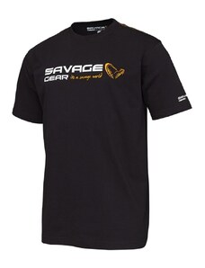 Savage Gear Triko Signature Logo T-shirt Black ink - L