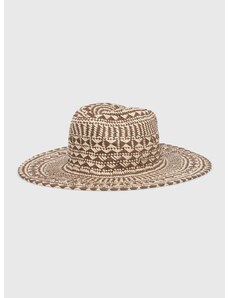 Klobouk Guess FEDORA hnědá barva, AW9495 COT01