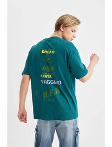 DEFACTO Comfort Fit Crew Neck Printed T-Shirt