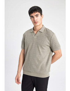 DEFACTO Regular Fit Resort Neck Knitting Look Polo T-Shirt