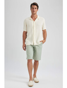 DEFACTO Regular Fit Linen Blended Bermuda