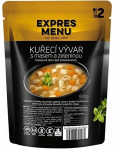 Expres Menu kuřecí vývar s masem a zeleninou 600g