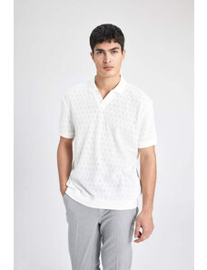 DEFACTO Regular Fit Resort Neck Knitting Look Polo T-Shirt
