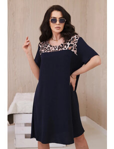 K-Fashion Šaty se zvířecím motivem námořnická modř