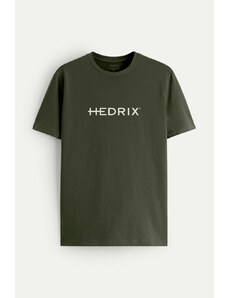 Hendrix Tričko, Barva Khaki, s Potiskem Hedrix Logo