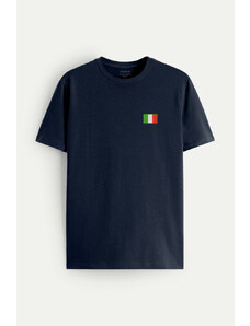 Hendrix Tričko, Barva Modrá, s Potiskem Italy Flag