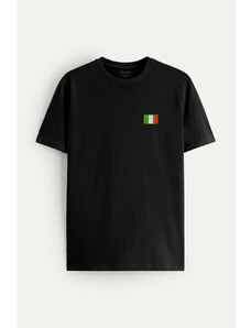 Hendrix Tričko, Barva Černá, s Potiskem Italy Flag