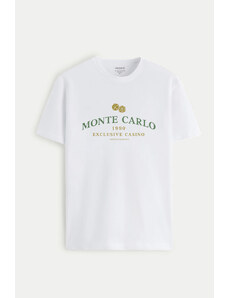 Hendrix Tričko, Barva Bílá, s Potiskem Monte Carlo Casino