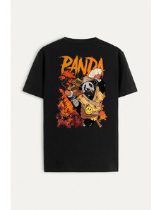 Hendrix Tričko, Barva Černá, s Potiskem Panda Warrior