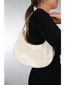 LuviShoes SUVA Women's Cream Patent Leather Handbag