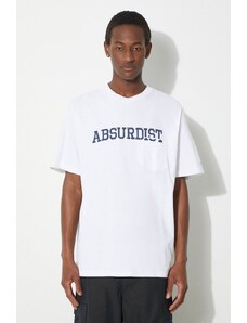 Bavlněné tričko Engineered Garments Printed Cross Crew Neck T-shirt bílá barva, s potiskem, OR424.NP106