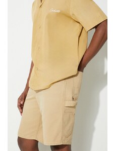 Bavlněné šortky Carhartt WIP Single Knee Short béžová barva, I027942.1YH3K