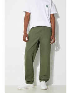 Bavlněné kalhoty Engineered Garments Fatigue Pant zelená barva, jednoduché, OR299.CT010