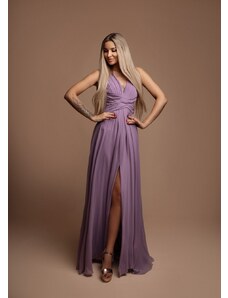 EVA & LOLA Společenské šaty pro družičky MARION fialové Barva: Fialová,