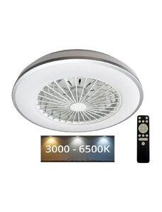 NEDES LED Stropní svítidlo s ventilátorem OPAL LED/48W/230V + dálkové ovládání ND3668