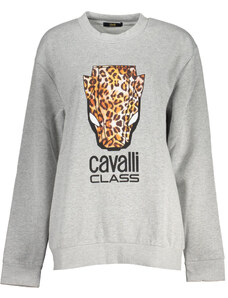 CAVALLI CLASS WOMEN&NO39,S GRAY ZIPLESS SWEATSHIRT