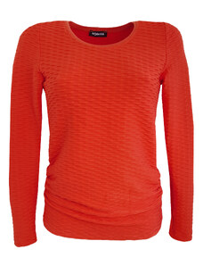 Modestia Oranžový svetr s plastickým vzorem