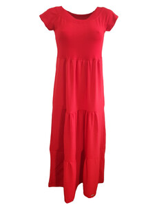 Modestia Dlouhé červené kaskádové šaty