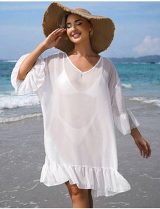 Bílé plážové šaty