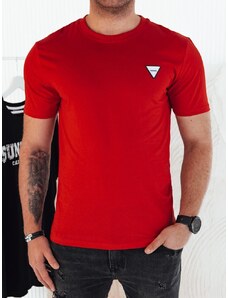 Dstreet Trendy červené tričko s ozdobným prvkem