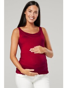 Těhotenské a kojící tílko Happy Mama bordó