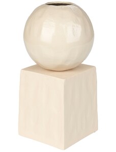 Béžová hliníková váza ZUIVER CROCUS 13,5 cm