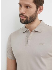 Bavlněné polo tričko Calvin Klein šedá barva, K10K112473