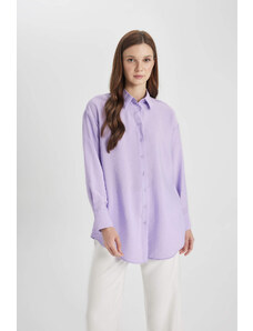 DEFACTO Relax Fit Shirt Collar Long Sleeve Tunic