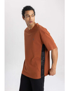 DeFactoFit Oversize Fit Printed Short Sleeve Sports T-Shirt