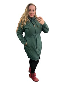 Dámský kabátek s fleesem - zelený vel. 44