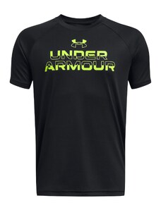 Chlapecké tričko s krátkým rukávem UNDER ARMOUR-UA Tech Split Wordmark SS-BLK Velikost 137/149