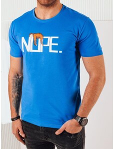 Dstreet Jedinečné modré tričko s originálním potiskem