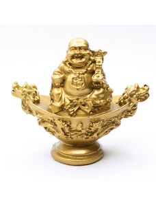 Milujeme Kameny Buddha sedící na ingotu - soška feng shui - VADA VAD182