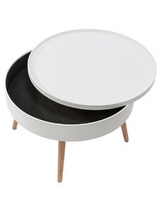 modernHOME Kulatý konferenční stolek s úložným prostorem, 60 cm