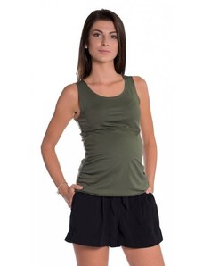 Be MaaMaa Be MaaMaa Top/tílko nejen pro těhotné - Khaki, vel. XXL/XXXL