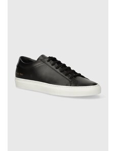 Common Projects Kožené sneakers boty AAPE Achilles Low White Sole černá barva, 1658